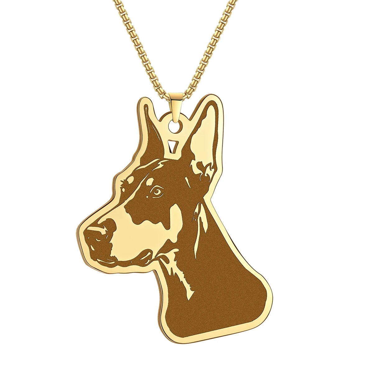 Kinitial Cute Dog Puppy Pendant Necklace For Women Men Stainless Steel Charm Necklace Wholesale Christmas Gift Jewelry