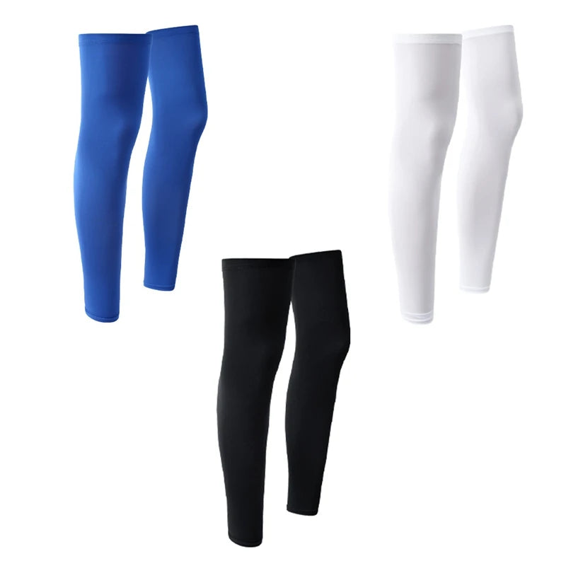 Summer Anti-uv Sun Protection Cycling Leg Sleeves Silk Ice Breathable Cover Bike Racing MTB Leg Sleeve For Man Woman