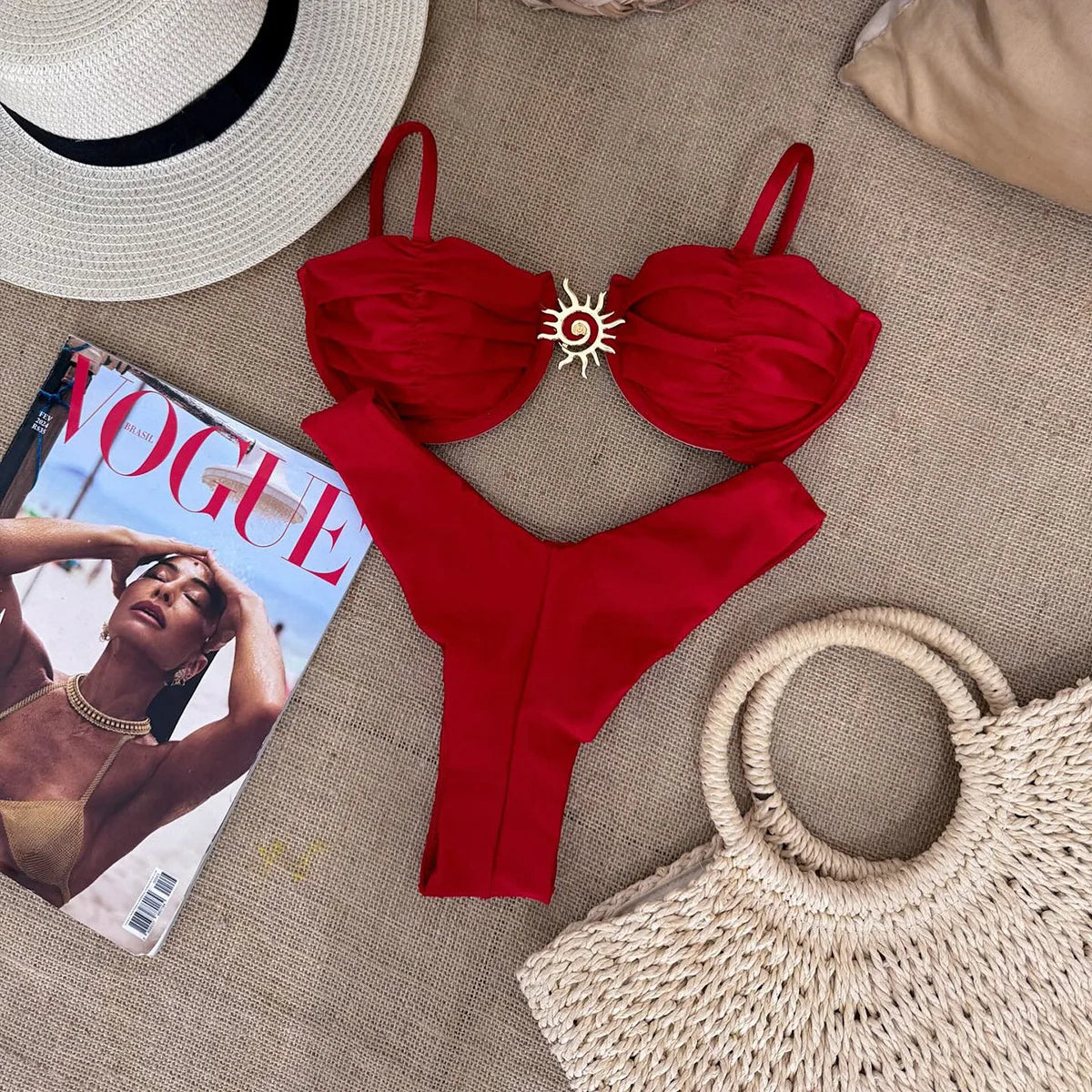 Sexy Micro Bikinis 2025 Women Halter Brazilian Bikini Set Female Pleated Swimsuit New Triangle Swimwear Beach Wear Bathing Suit