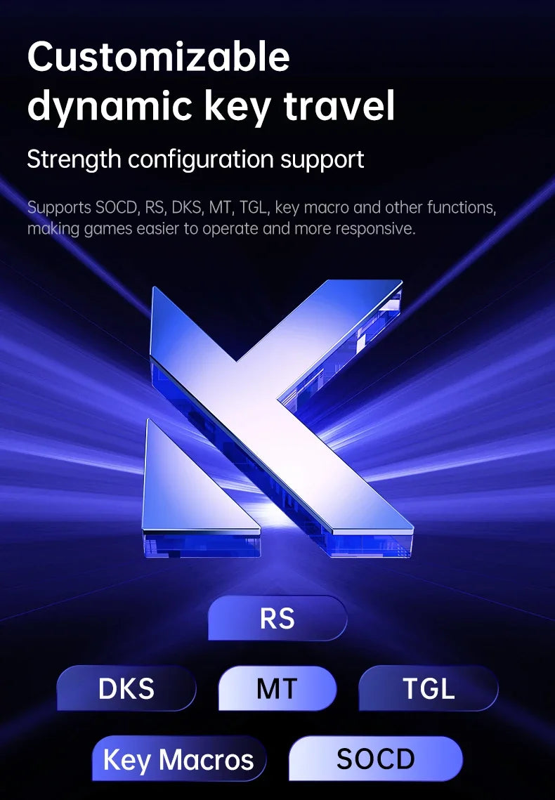 MCHOSE Ace68 RGB 8K Mechanical Keyboard ,Magnetic Switch,0.01mm RT Accuracy,128K Scan Rate,Customs Gaming Keyboards