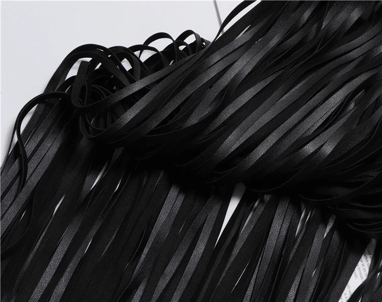 Street Shot Model Style Belt European American Fashion Extra Long Tassel Waistband Women's Waist Seal Leather Cummerbunds Skirt