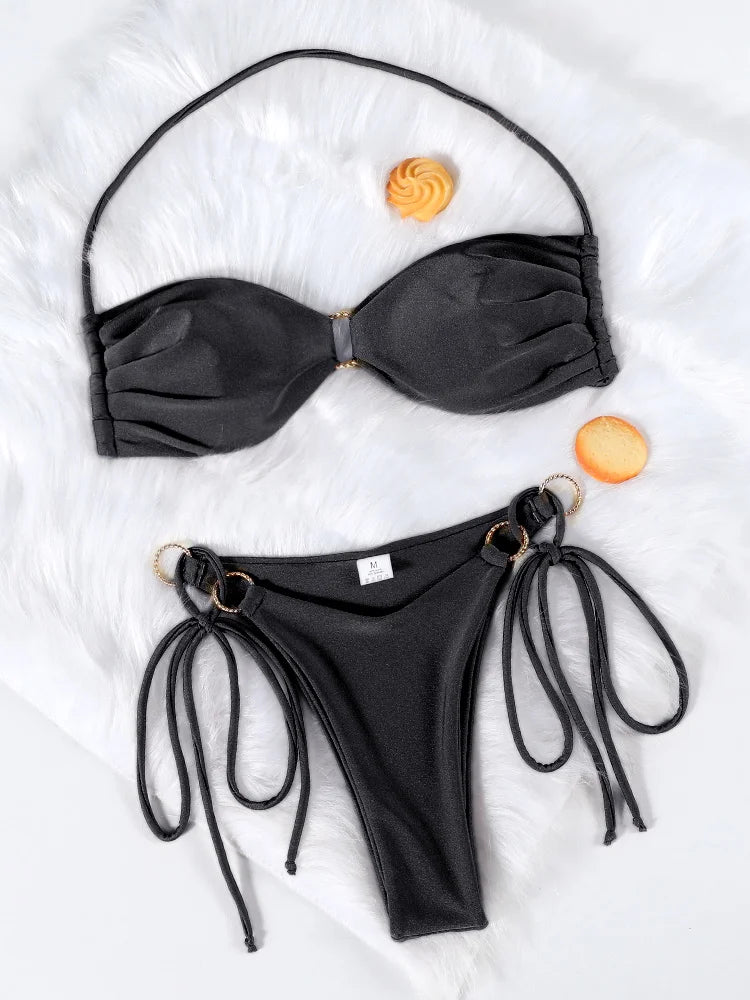 Floral Print Bikinis Low Waist Swimsuit Sexy Swimwear Women 2024 Triangle Bathing Suits Triangle Biquini Micro Thong Beachwear