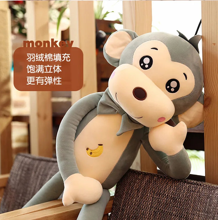 Creative Cute Cartoon Plush Toy Animal Monkey Long Arms And Long Legs Doll Baby Sleeping Comfort Pillow Christmas Gift