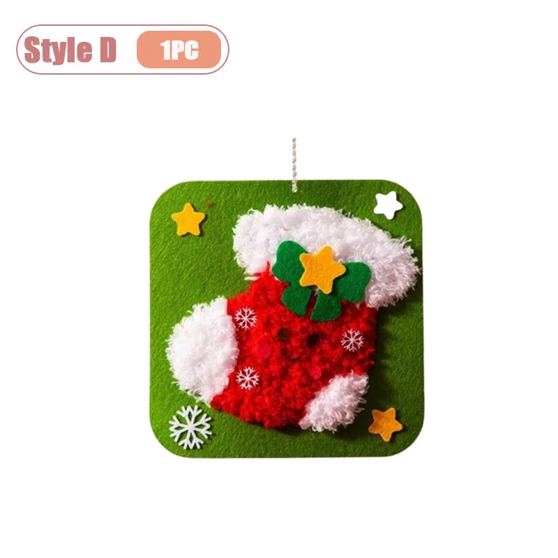 1-10PCS Christmas Gift DIY Felt Sewing Kit for Kid Handicraft Activity Preschool Toy Thread Painting Educational Craft Materials