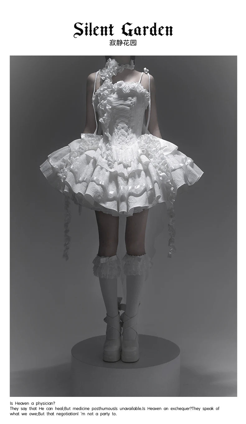 Original Lolita Dress New Christmas New Year Goth Red Fish Bone Jsk Dress Halloween Cosplay Dark Blue Slim Sling Short Dresses