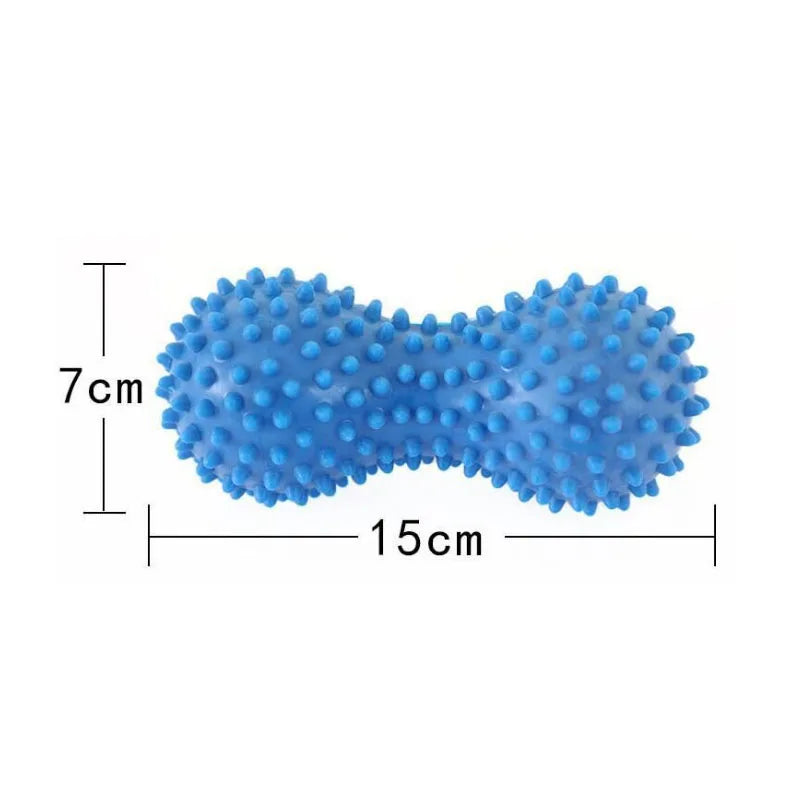 Foot Massage Roller Peanut Double Lacrosse Spiky Ball Myofascial Balls for Plantar Fasciitis Mobility Back Foot Arch Pain Relief