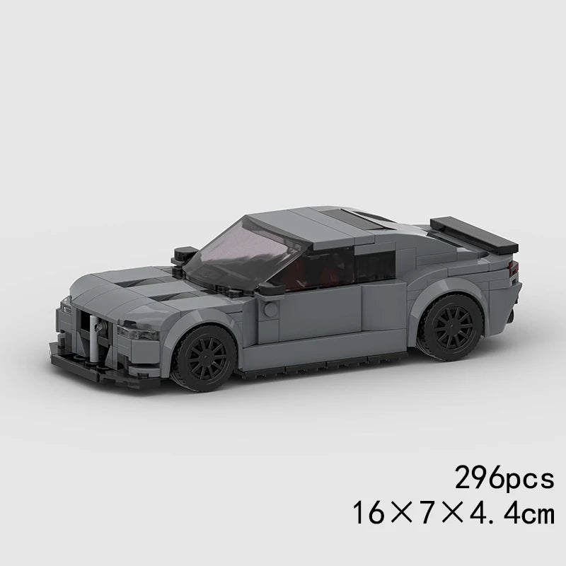 MOC Car Speed R34 488 Pickup R32 Racing Vehicle Model Building Block Super Race brick Christmas Gift City Technical rally sport