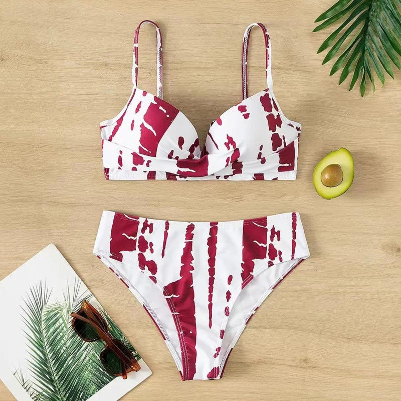 Sexy Push Up Bikinis 2025 Women Swimwear Underwire Female Swimsuit Swimming Bathing Suits Brazilian Bikini Set Beachwear Bather