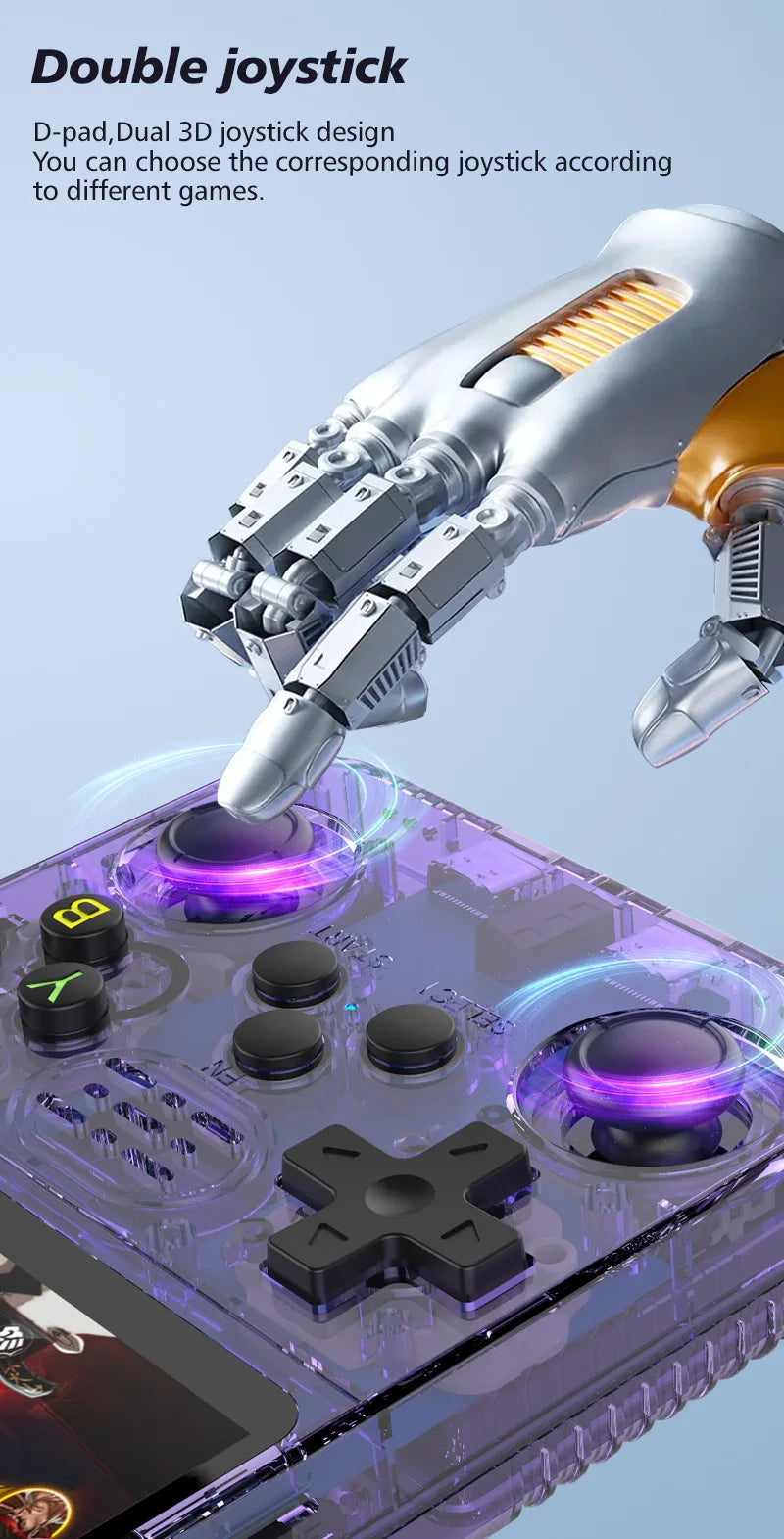 R36S Portable Handheld Game Controller with 3.5" HD Screen, Rechargeable Battery - Perfect Christmas Gift for Gamers