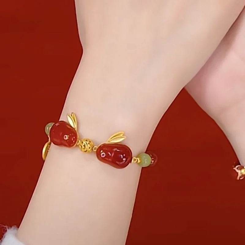 Natural White Opal Lucky Wealth Gelang Bracelet Beaded Bracelet Charm Lucky Wealth Bracelet for Men and Women Trendy Jewelry