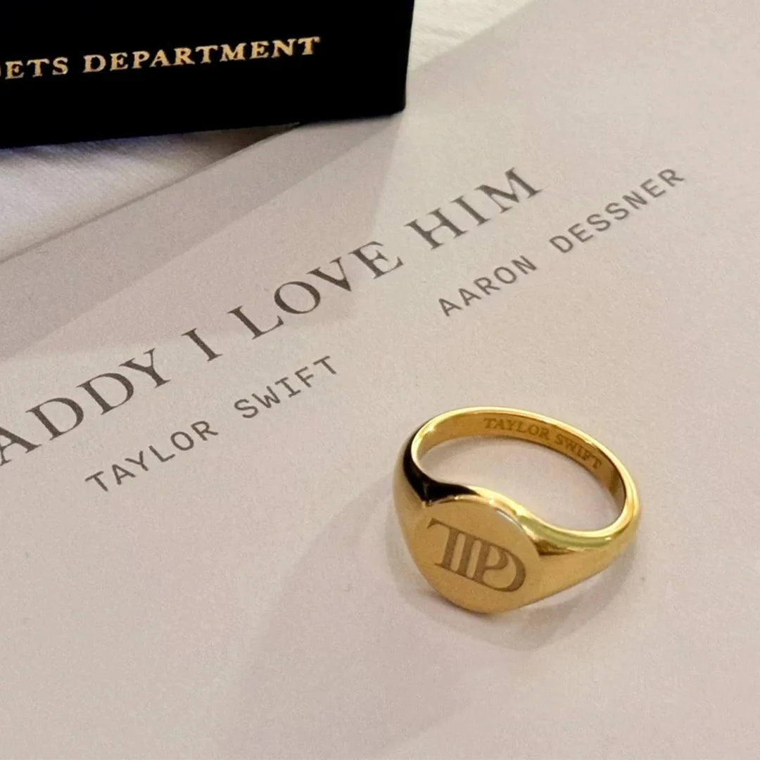 Popular Music Peripherals Taylor Jewelry TTPD Ring for Men and Women Stainless Steel Material.The Gift of Love