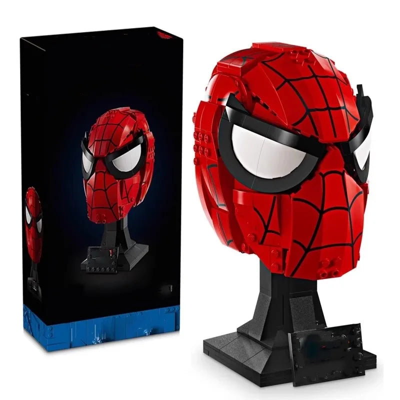 Venom Building Blocks Spiderman Ironman Darth Vader Head Assembly Marvel Super Heroes 3D Model Mini Brick Toy For Christmas Gift