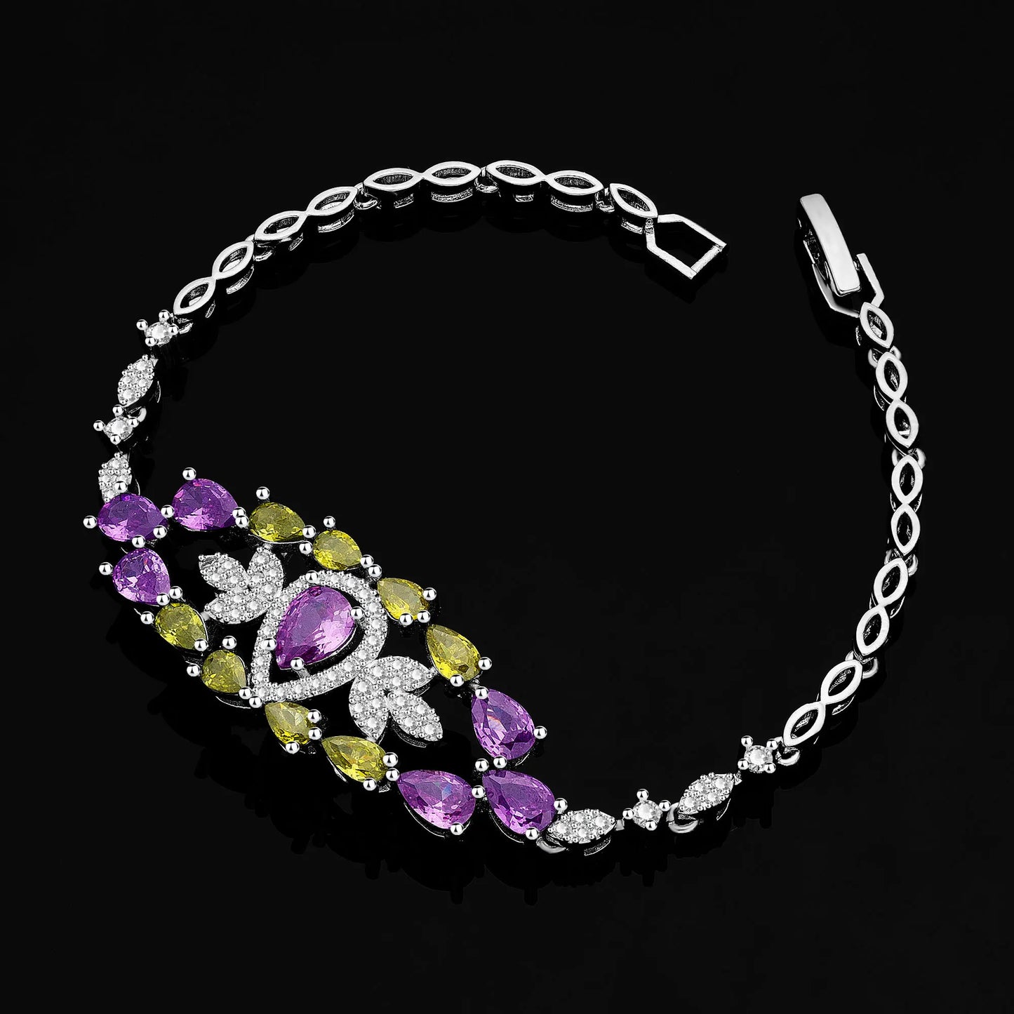 2024 Elegant Wedding Jewelry Set for Women Dubai UAE Bridal 4-piece Jewelry CZ Zircon Tassel Necklace Earrings Set