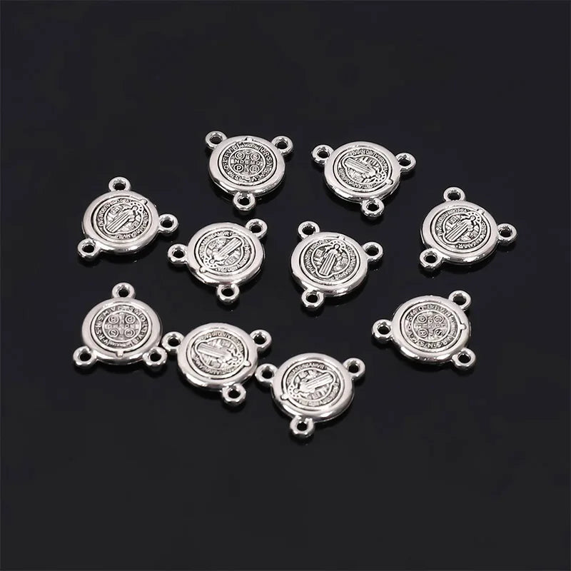 A variety of Christian retro little Virgin Mary connector Spirit Holy Jesus Father Anthony pendant cross bracelet connector 10