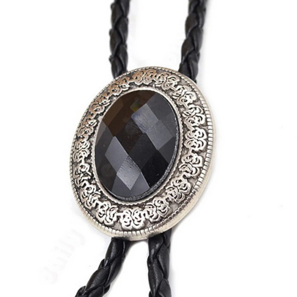 Golden Ties for Men American Cowboy Garment Accessory Tie Adjustable Bull Head Western Cowboy Bolo Tie Pendant Necklace