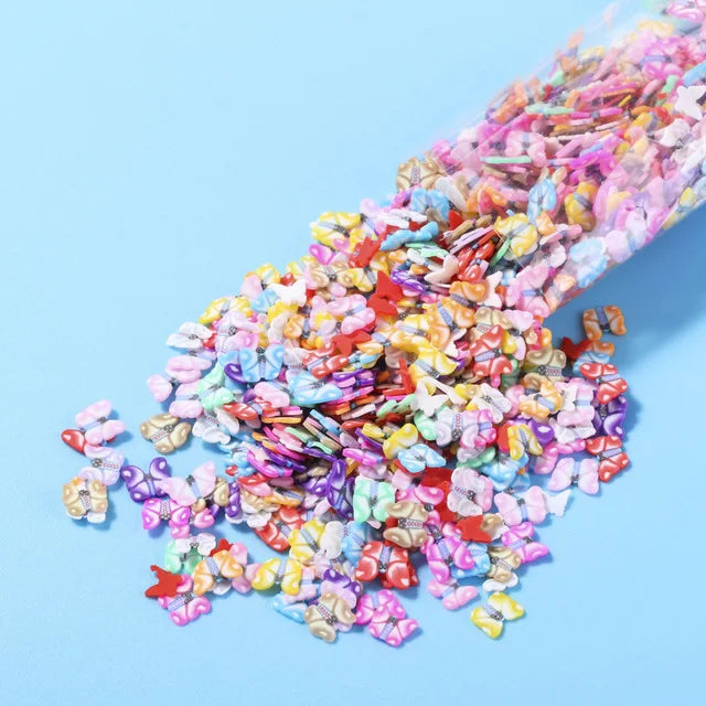 1000pcs 2000pcs Mix Fruit Soft Clay Slime Animal Flower Slice Resin Filler for Nail Art Epoxy Mold DIY Craft Making Wholesale