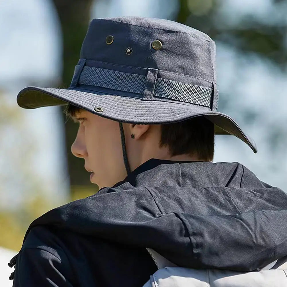 Wide Brim Sun Hat UV Protection Breathable Bucket Cap For Hiking Camping Fishing Outdoor Sun Protection Hats For Men Women