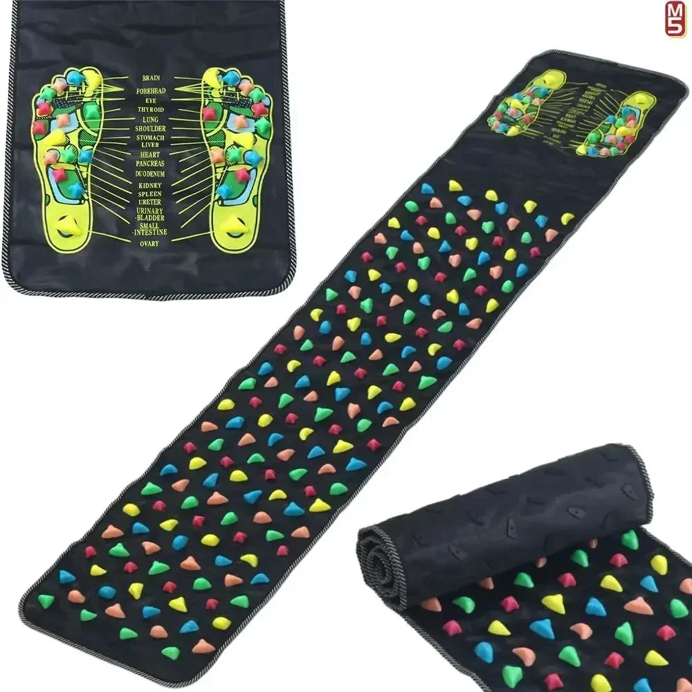 Premium Foot Massage Mat with Finger Pressure Plate and Simulated Cobblestone Path To Soothe Tired Feet and Relieve Pain