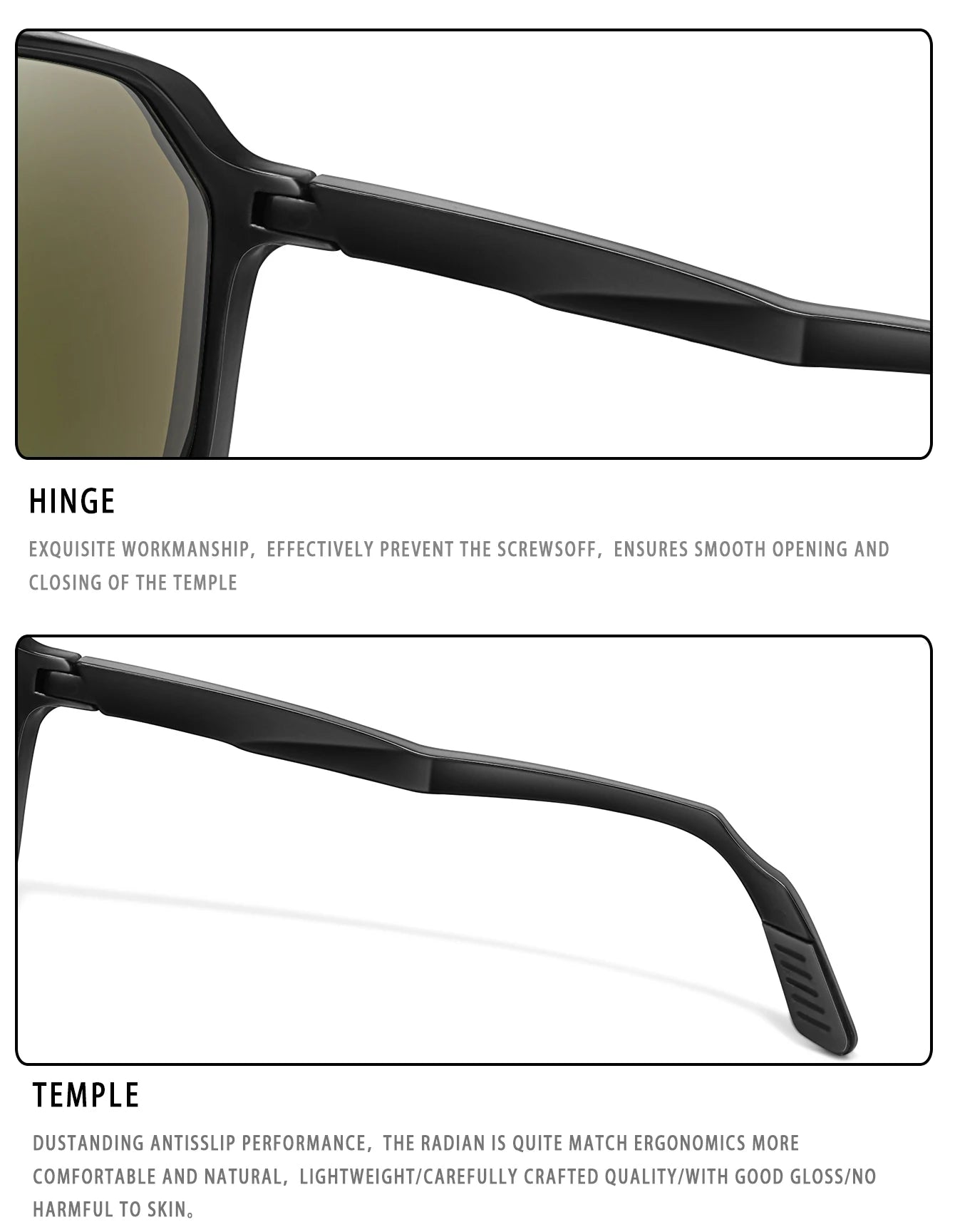 Large Frame Fishing SunGlasses for Men Women Outdoor Sports Windproof Cycling Camping Hiking Driving  Eyewear UV400