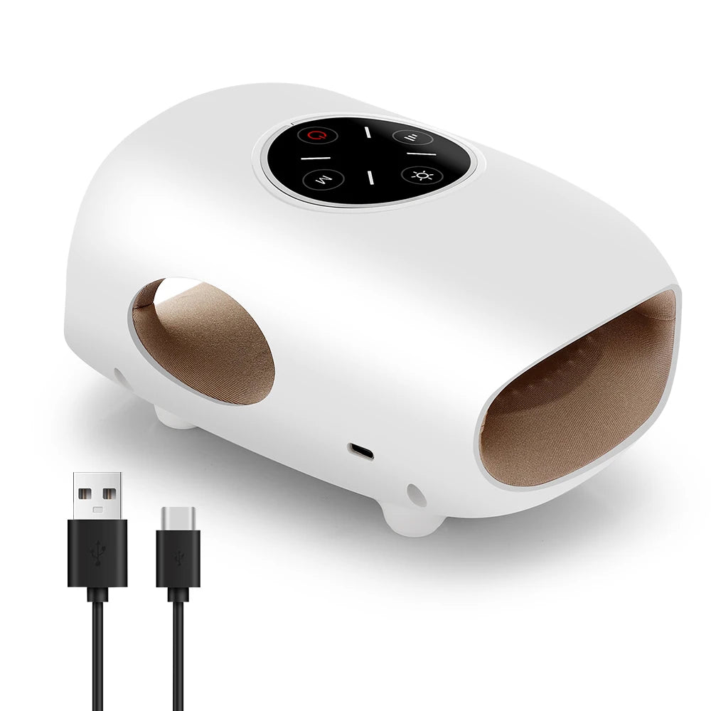 Electric Hand Massager with Air Compression Heat Cordless Palm Finger Massage Machine for Arthritis Finger Numbness Pain Relieve