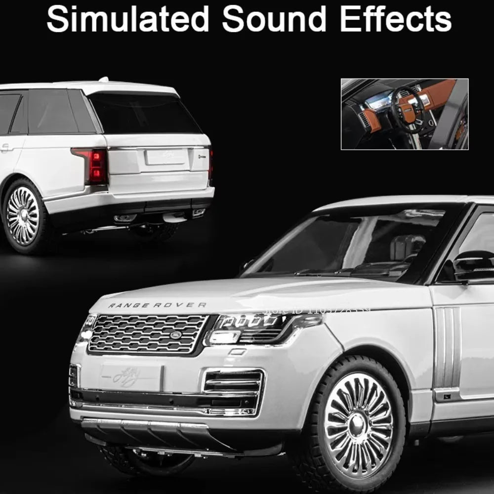 1:18 RS7 Range Rover Alloy Car Model Diecast Toy Sound Light 6 Doors Opened Shock Absorption Miniature Vehice Kid Christmas Gift