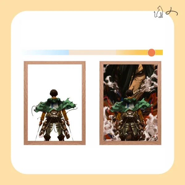 Hot INS Anime Attack on Titan LED Night Light Colorful USB Plug in Three Color Lighting Surprise Desk Lamp Christmas Gift Toy