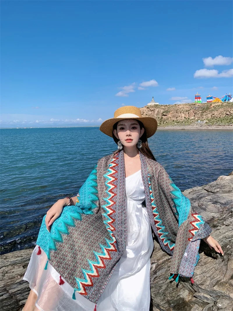 Travel Beach Sunscreen Scarves for Women Bikini Large Sarong Wrap Scarf Brazilian Swimsuit Bathing Cover-ups 17 Styles 90x180cm