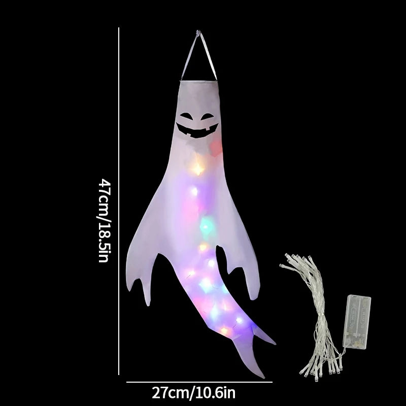 Halloween Floating Ghost Decor  for Home Courtyard Hanging Pumpkin Lamps   Halloween Scary Horror Atmosphere Decor