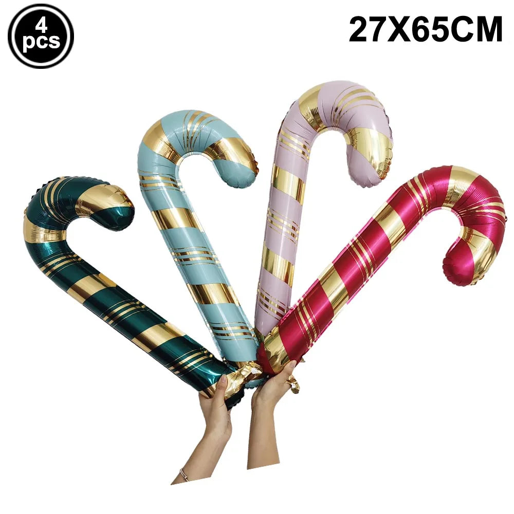 Large Standing Christmas Streetlights Balloon Puppy Snowman Santa Claus Foil Balloon for Kids Christmas Gift Home Decor Supplies