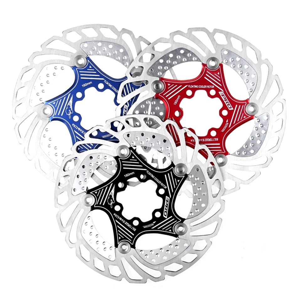 IIIPRO 6-Bolt Brake Disc 160mm/180mm/203mm Brake Disc Rotor Floating Cooling Heat Dissipation DH 6 Inch MTB/Road Bike