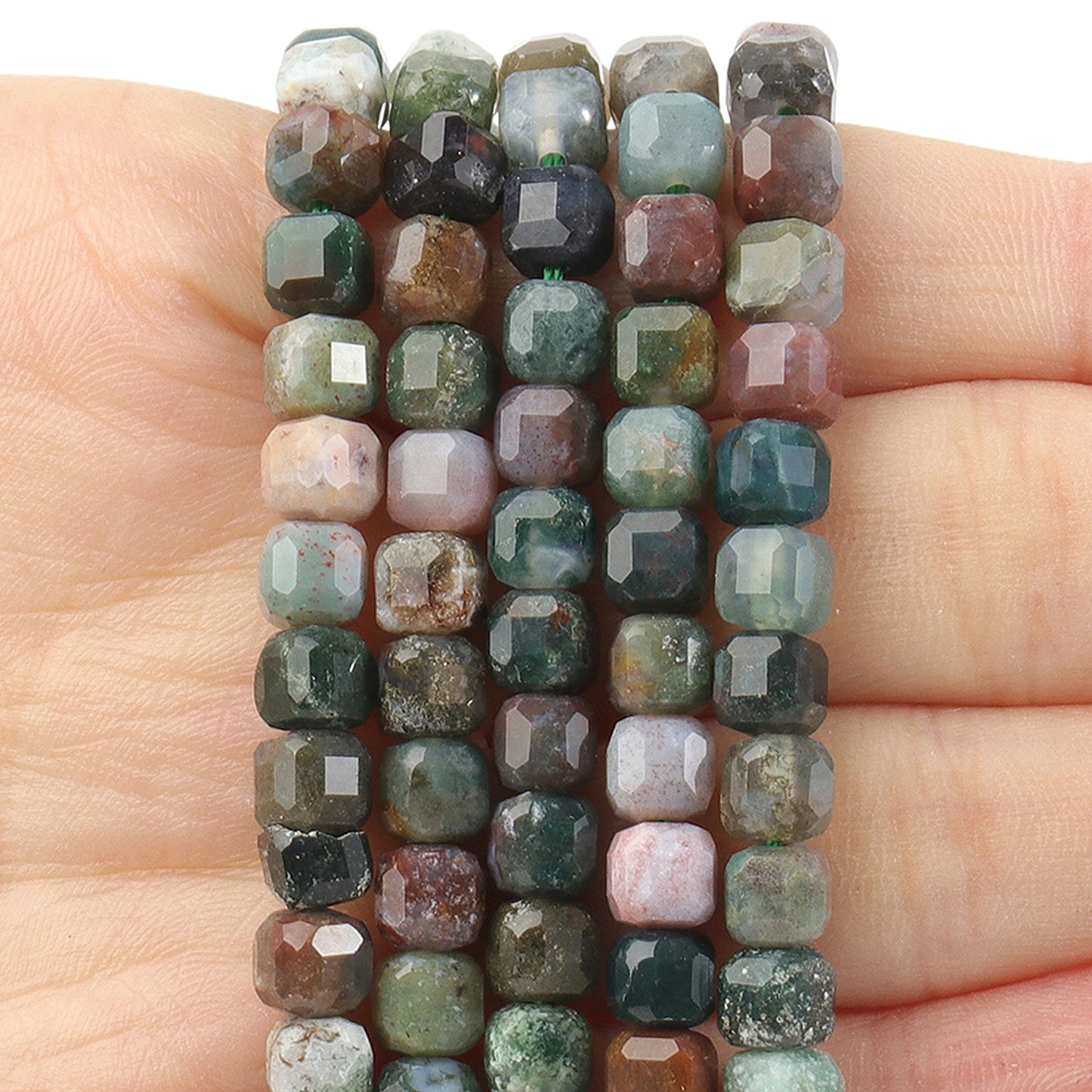 Faceted Natural Tourmaline 5mm Square Cube Shape Beads for Jewelry Making Diy Bracelet Necklace Beading Accessories