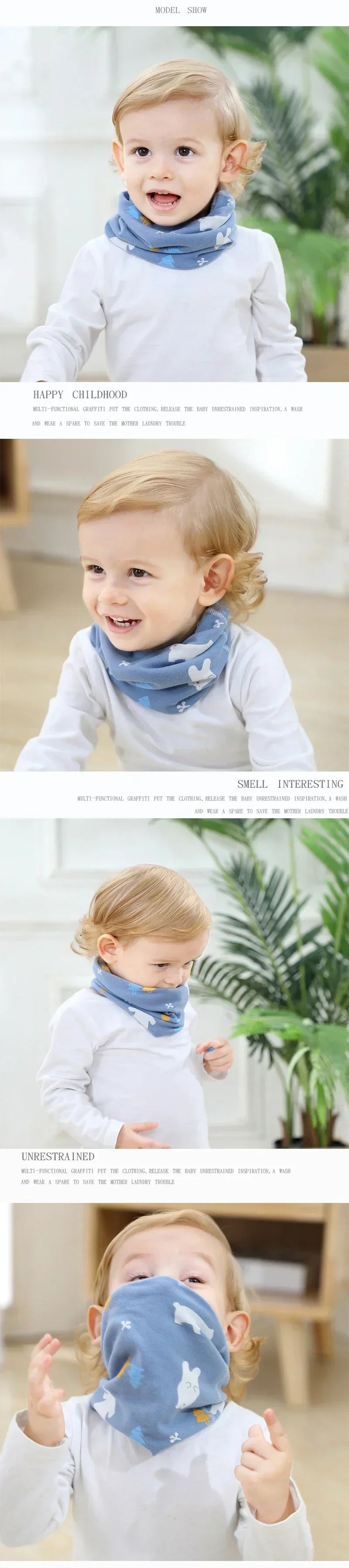New Cotton Baby Scarf Autumn Spring Snood Children Scarf Boy Girl Scarf Kids Child Neck O Ring Scarves Collar Warm Neckerchief