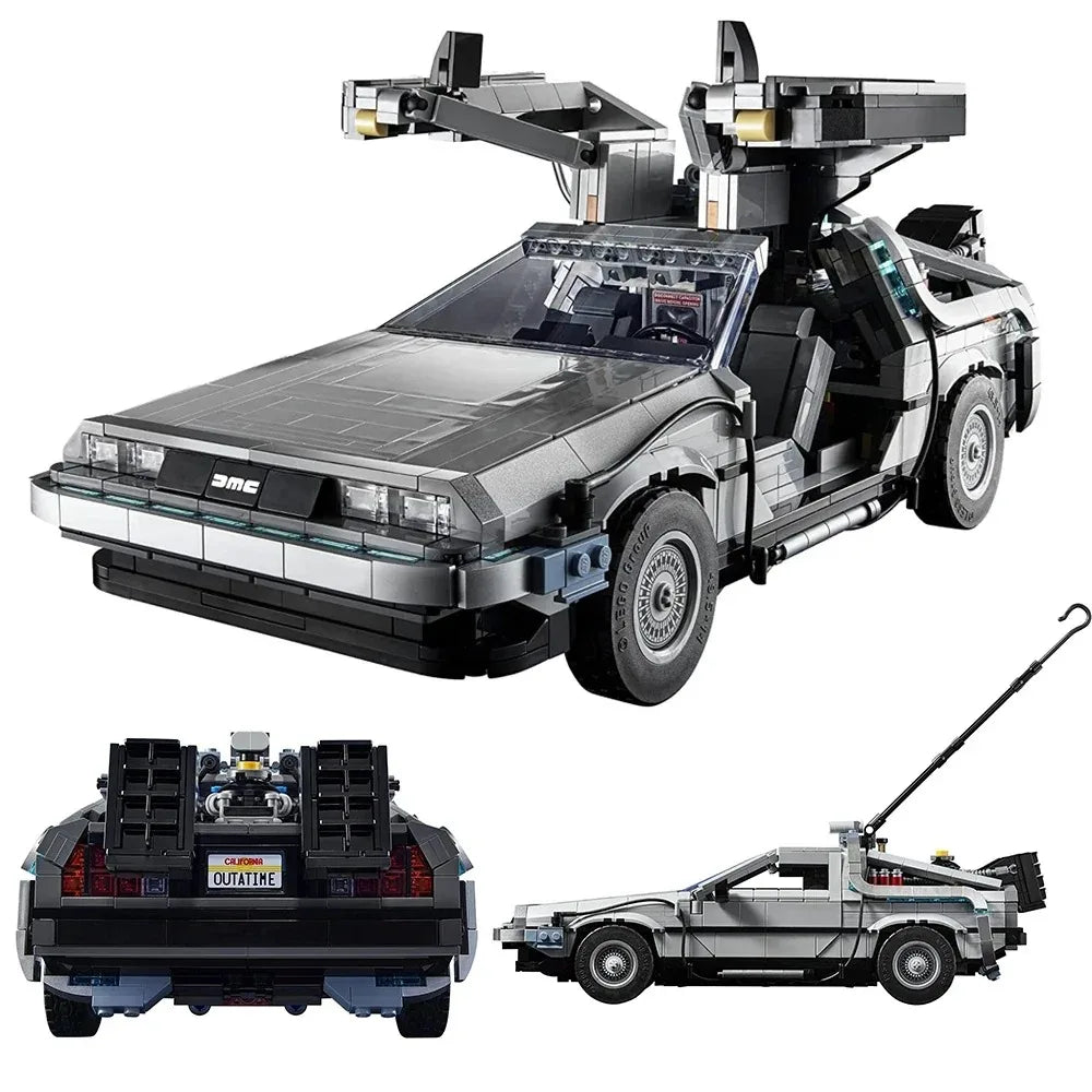 10300 classic Back to the Future Time machine building block model toy Christmas gift