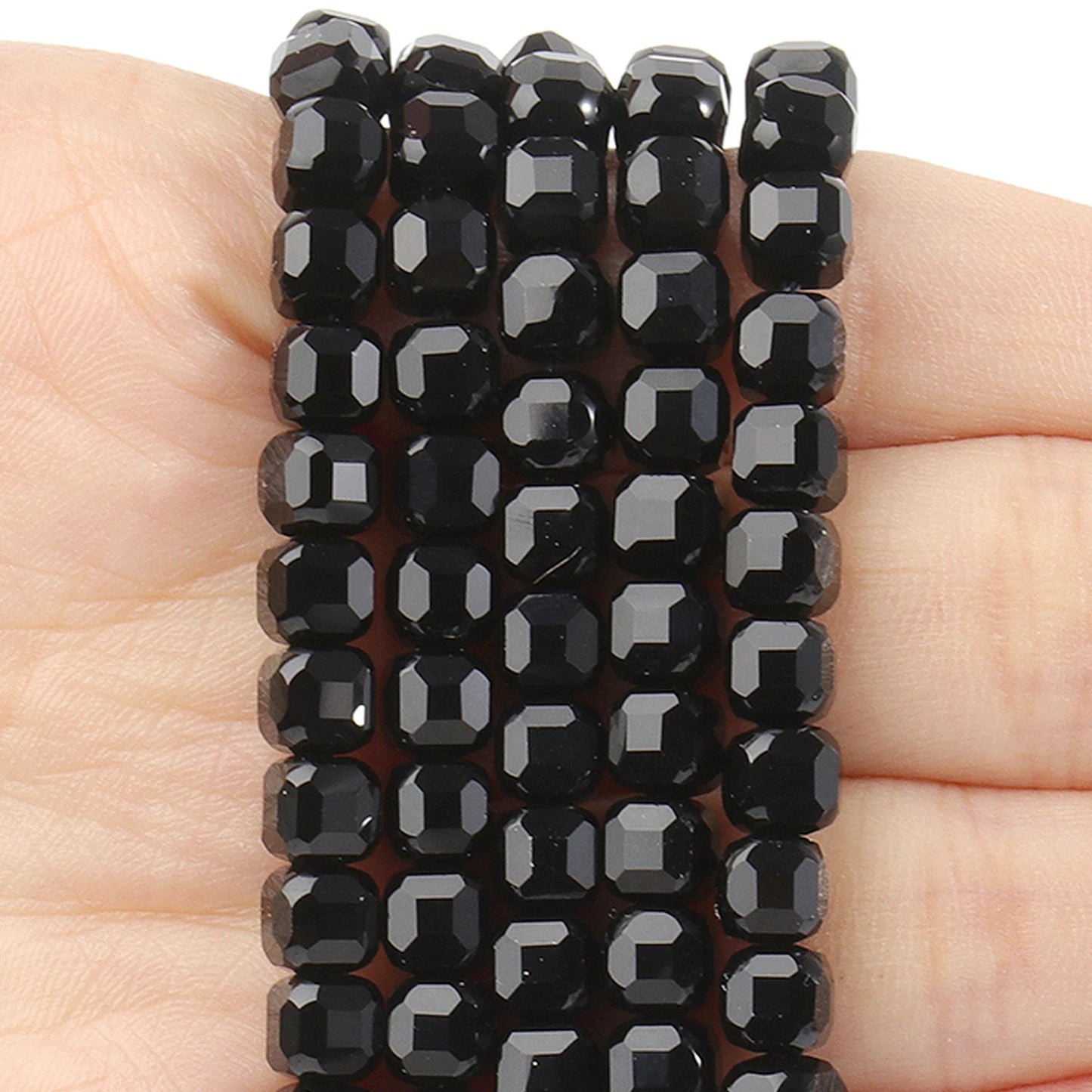 Faceted Natural Tourmaline 5mm Square Cube Shape Beads for Jewelry Making Diy Bracelet Necklace Beading Accessories