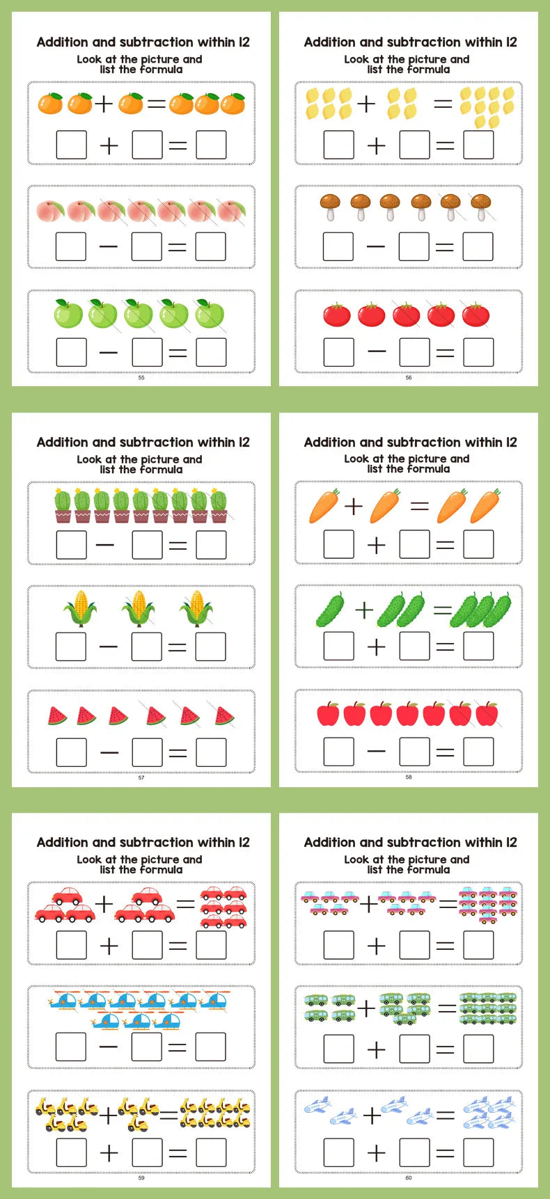 64-Page Interactive Preschool Math Workbook: Number Tracing, Addition and Subtraction Exercises - Early Education Activities for Children Aged 3 and Above, Preparatory Course, for Home or Classroom Use - Number Recognition an