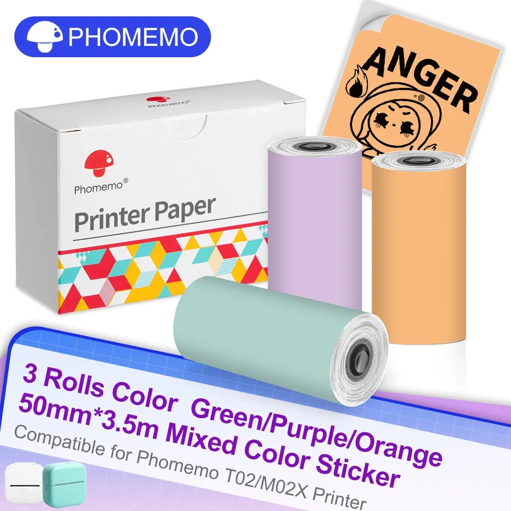 Phomemo T02 Wireless Pocket Thermal Printer Portable Mini Wirelessly BT Connect 203dpi Photo Label Memo List Printing Clearly