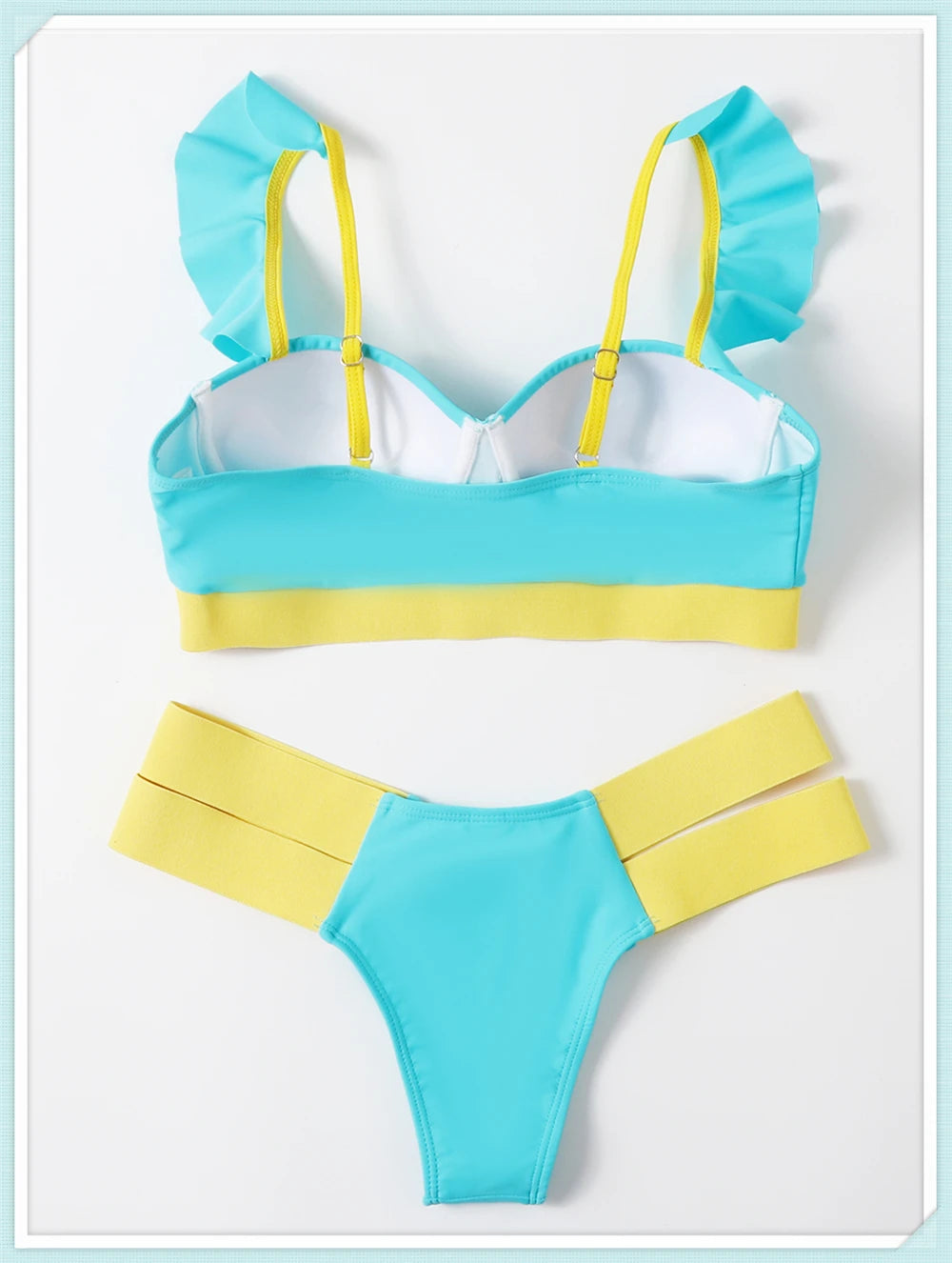 Solid Bandage Bikini Women Push Up Swimsuit Sexy Swimwear Female Brazilian Bathing Swimming Suit Bather Splicing Color Beachwear