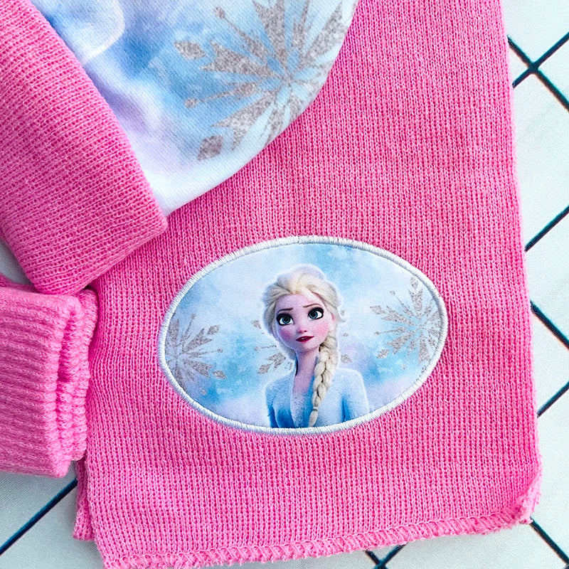Children's Hat Glove Set Baby Boys girl Knitted Hat Elsa girls Cartoon Warm Hat Cosplay Toy Christmas Gift for Chridern cap