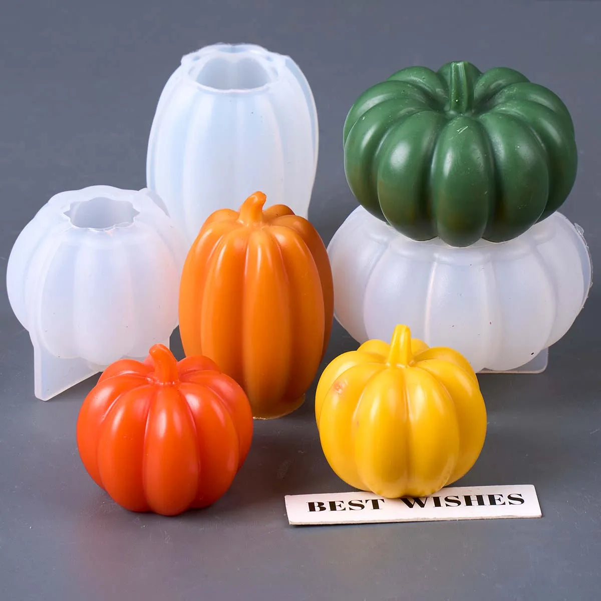 Pumpkin Silicone Candle Mold DIY Halloween Pumpkin Crafts Plaster Resin Molds Handmade Aromath Soap Making Supplies Home Decor