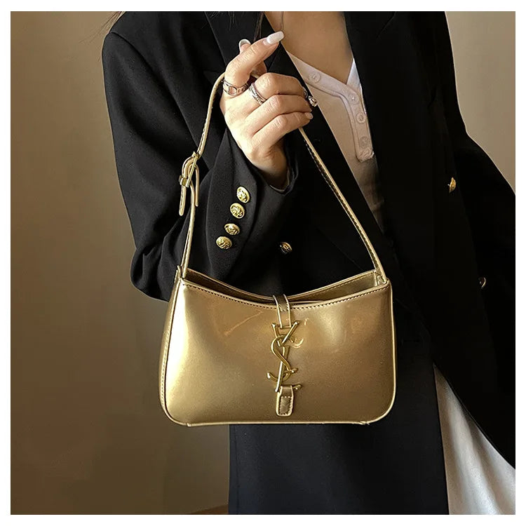 2025 Y2K Underarm Bag for Women, Luxe Boho Shoulder Purse w/Detachable Strap Anti-Theft Lightweight Commuter