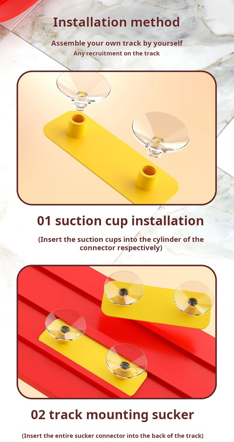 Flexible Race Track Children Toys DIY Double-track Racing Car Ramp Compatible 1/64th Cars Portable Rolls Up Boy Christmas Gift