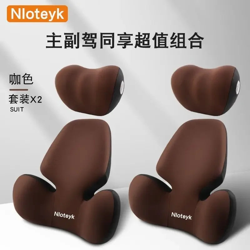 Update Car Lumbar Support Pillow Auto Neck Pillow Waist Support Removable Washable Backrest Universal Vehicle Cushion