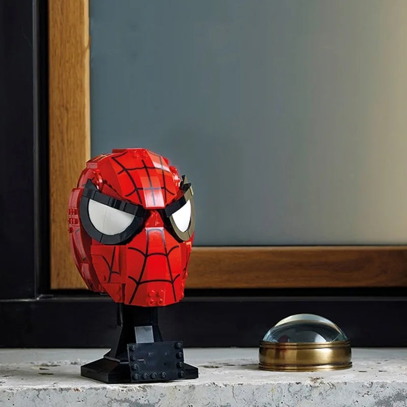 Venom Building Blocks Spiderman Ironman Darth Vader Head Assembly Marvel Super Heroes 3D Model Mini Brick Toy For Christmas Gift