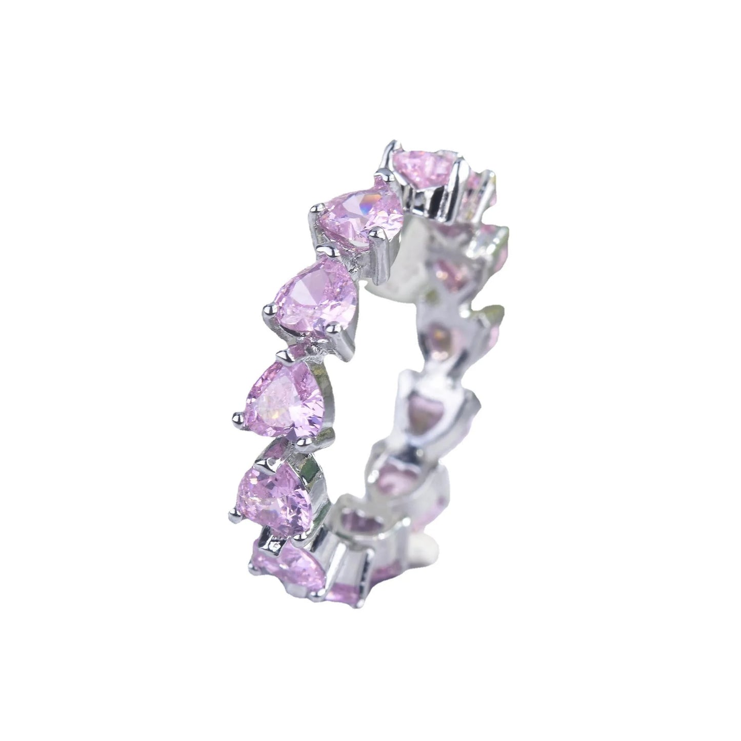 925 silver high-definition jewelry design Paraiba tourmaline ring light luxury color treasure love ring jewelry gift
