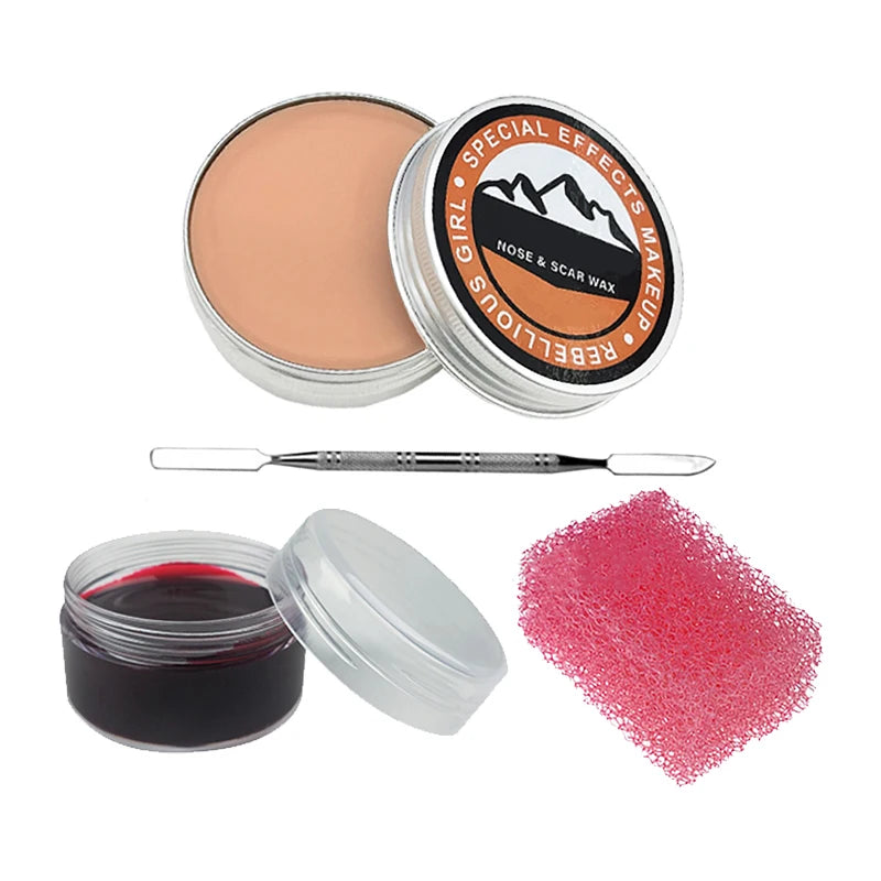 60g Scar Wax for Special Effects Makeup,Realistic Fake Scars & Wounds,Easy to Shape & Blend,SFX Cosplay Halloween & Theater