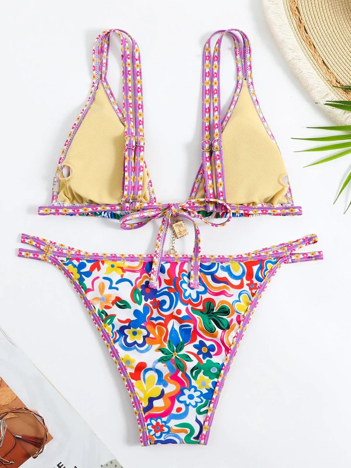Printed Micro Bikinis 2025 Brazilian Bikini Women Swimwear Female Swimsuit Two-pieces Bikini Set Bathing Suit Swim Beach Wear