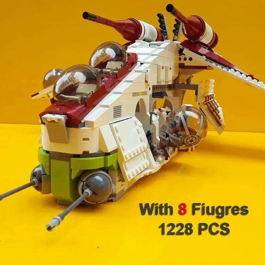 In Stock 1228pcs Compatible With 05041 Republic Dropship Gunship Building Blocks 75021 Bricks Toys For Children Christmas gift