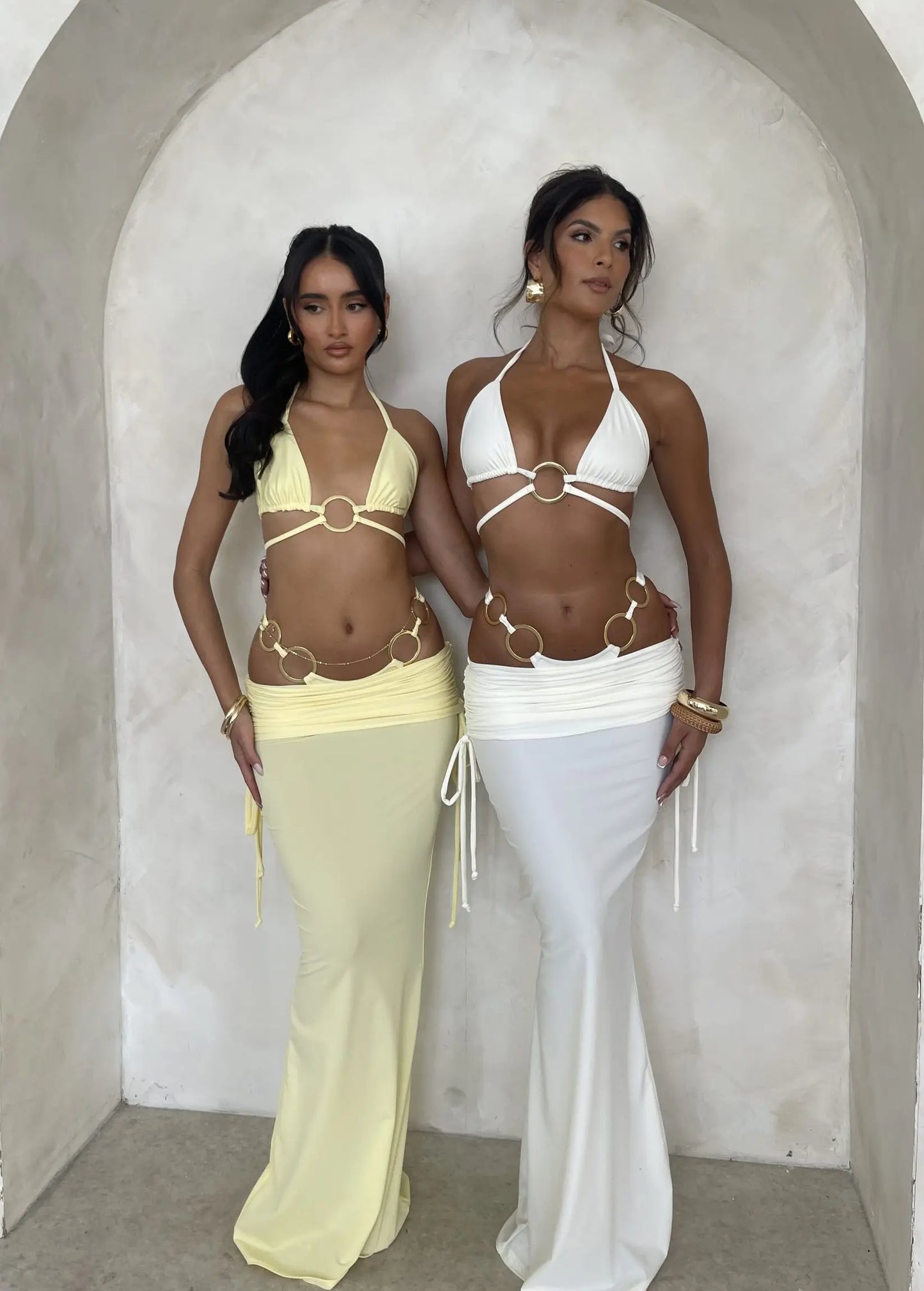 Sexy Solid 3 pieces Bikini Set With Long Skiirt Women Swimsuit 2024 Swimwear Bathing Suit Beachwear Sexy Bikinis Biquini female