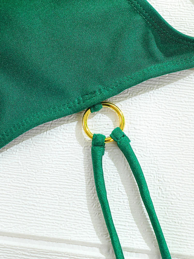 Sexy Micro Bikini Women Swimsuit 2025 Female Bandage Bikinis Set Swimwear Bathing Suit Beachwear String Swim Wear Green Biquini