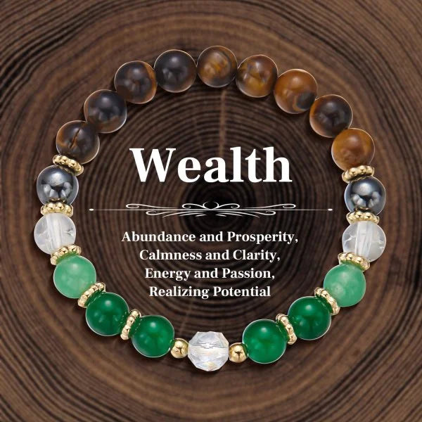 Attract Wealth Good Luck Fashion 8mm Natural Stone Beaded Bracelet for Women Bracelet Jewelry Colorful Party Gift